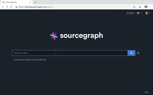 Sourcegraph code search